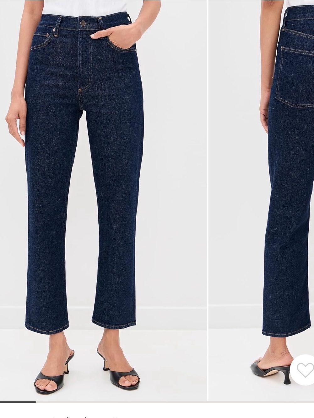 Agolde Dark Indigo High-Rise Straight Leg Jeans